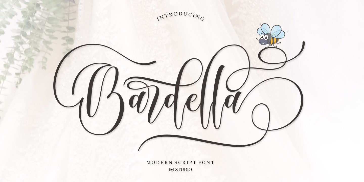 Пример шрифта Bardella